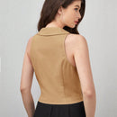 BIZwear Blusa con boton delantero con diseno de solapa