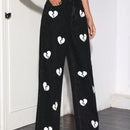 1 Pieza Jeans De Diseno Con Corazon Y Pierna Ancha
