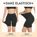 Pantalones Cortos De Bicicleta Solidos Con Cintura De Banda Ancha, Pantalones Cortos Moldeadores Comodos Y Sin Costuras Para Mujeres, Para Usar Debajo De Faldas