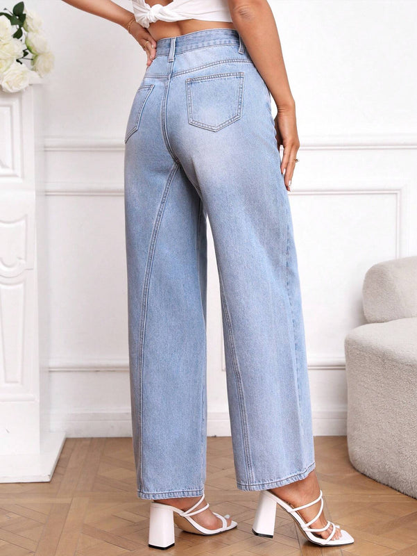 Prive Jeans de talle alto de pierna ancha