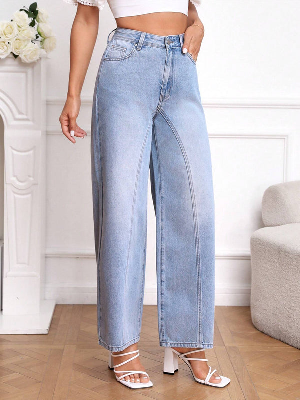 Prive Jeans de talle alto de pierna ancha