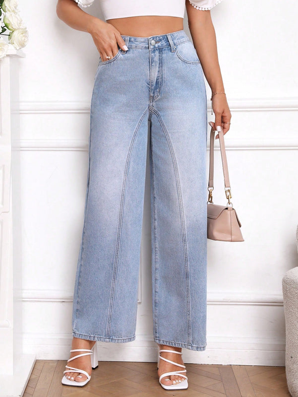 Prive Jeans de talle alto de pierna ancha