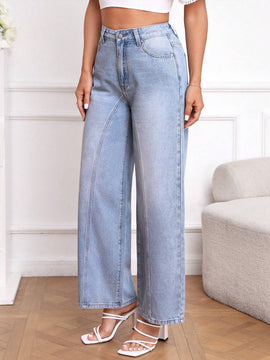Prive Jeans de talle alto de pierna ancha