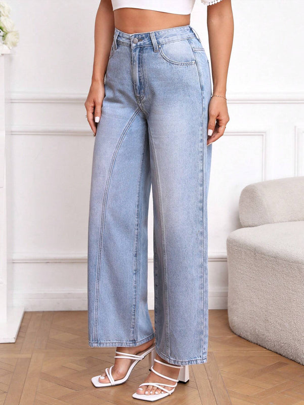 Prive Jeans de talle alto de pierna ancha