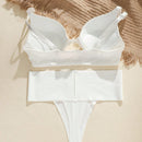 Set sujetador para mujeres monocromo con aro