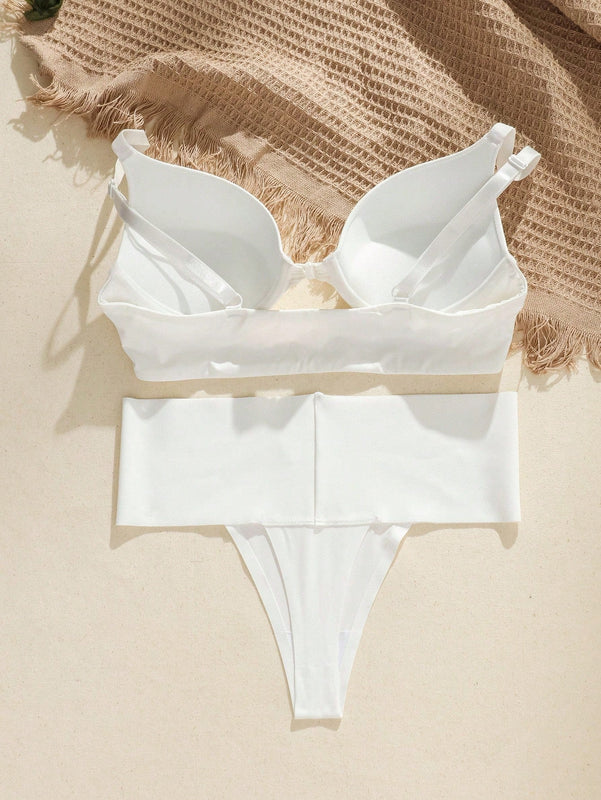 Set sujetador para mujeres monocromo con aro