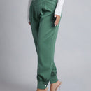 Pantalones con estampado de letra con fruncido