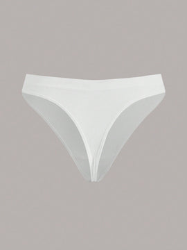 Leisure tanga solido sexy, comodo, con cintura media, sin costuras y elastico, amigable con la piel - desnudo
