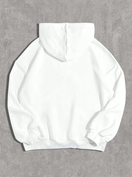 Slayr jersey holgado con capucha, manga larga y estampado minimalista casual para mujer, otono/invierno