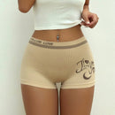 Mujer 5 piezas Calzoncillos boxer con estampado de letra