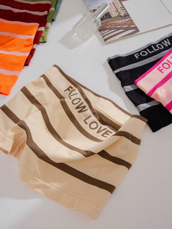 7 piezas Boyshorts con estampado de letra