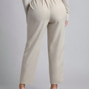 Petite pantalones de pana para mujer con cintura elastica en la parte trasera, apropiados para otono e invierno