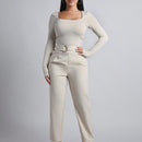 Petite pantalones de pana para mujer con cintura elastica en la parte trasera, apropiados para otono e invierno