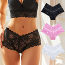 Set De 3 Piezas De Shorts Boxer Con Ribete De Encaje