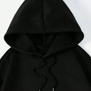 Ezwear sudadera de forro polar con estampado de letra y mariposa