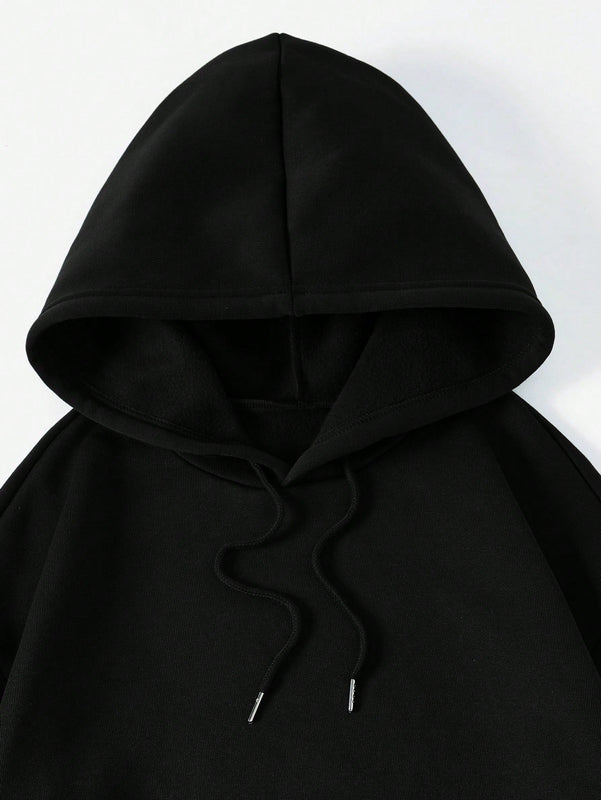 Ezwear sudadera de forro polar con estampado de letra y mariposa
