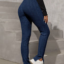 Pantalones con dobladillo dividido y cintura alta