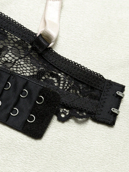 Conjunto De 2 Piezas De Ropa De Bano Para Mujeres Que Incluye Brasier Con Aro Y Encaje Con Panty Modelador