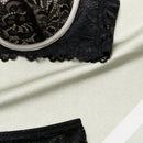 Conjunto De 2 Piezas De Ropa De Bano Para Mujeres Que Incluye Brasier Con Aro Y Encaje Con Panty Modelador