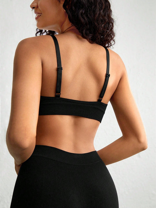 Leisure Set de lenceria con estampado de letra