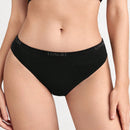 Leisure Tanga con estampado de letra tejido de canale