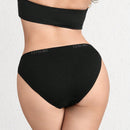 Leisure Tanga con estampado de letra tejido de canale