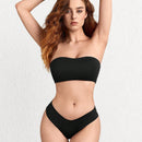 Leisure Set de lenceria bandeau unicolor