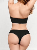 Leisure Set de lenceria bandeau unicolor