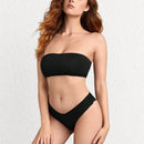 Leisure Set de lenceria bandeau unicolor