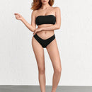 Leisure Set de lenceria bandeau unicolor