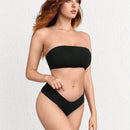 Leisure Set de lenceria bandeau unicolor