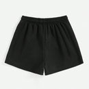 EZwear Shorts con estampado de letra y cintura con cordon