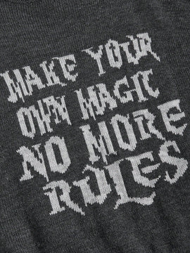 EZwear Jersey con estampado de slogan de hombros descubiertos