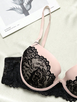 Conjunto De 2 Piezas De Ropa De Bano Para Mujeres Que Incluye Brasier Con Aro Y Encaje Con Panty Modelador
