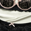 Conjunto De 2 Piezas De Ropa De Bano Para Mujeres Que Incluye Brasier Con Aro Y Encaje Con Panty Modelador