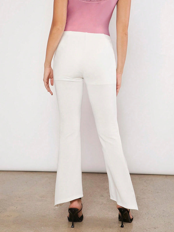 Pantalones acampanados unicolor