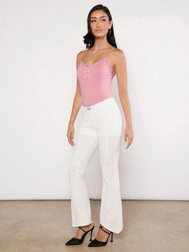 Pantalones acampanados unicolor