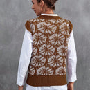 Frenchy 1 pieza chaleco tipo sueter con estampado floral