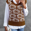 Frenchy 1 pieza chaleco tipo sueter con estampado floral