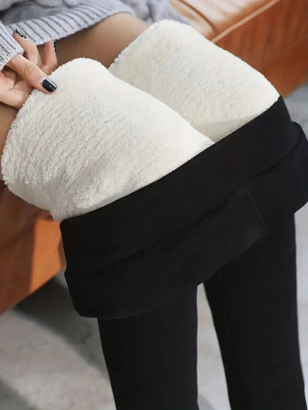 Pantalones unicolor con forro termico