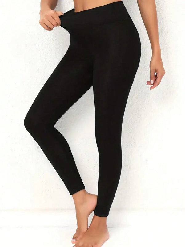 Pantalones unicolor con forro termico