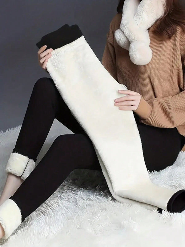 Pantalones unicolor con forro termico