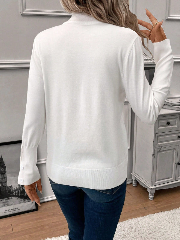 Clasi Jersey ribete en contraste de cuello alto