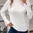 Clasi Jersey ribete en contraste de cuello alto