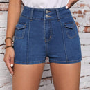 Essnce Shorts vaqueros con bolsillo con solapa