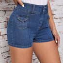 Essnce Shorts vaqueros con bolsillo con solapa