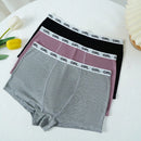 3 piezas calzoncillos boxer con estampado de letra y cinta en contraste
