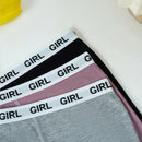 3 piezas calzoncillos boxer con estampado de letra y cinta en contraste
