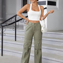Essnce Jeans con detalle de hebilla y bolsillo con solapa