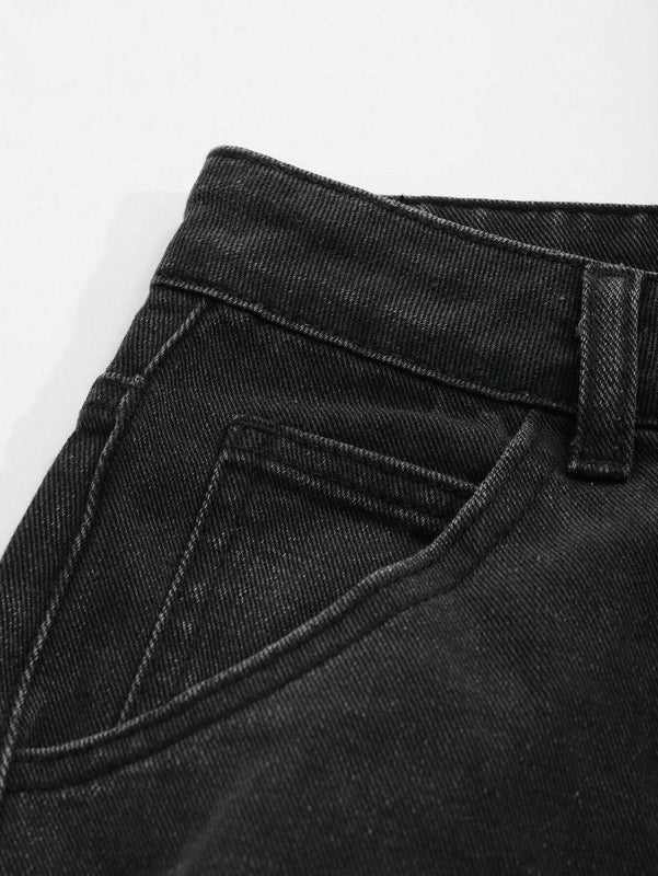 DAZY Jeans De Pierna Ancha Con Bolsillos Oblicuos